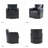 Sandra 29'' Wide Genuine Leather Swivel Chair (Set Of 2)-1913551046