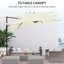 Braiya 256cm Cantilever Parasol-675058989