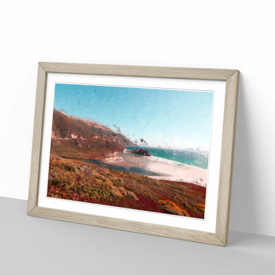 The Pacific Coast Highway in California - Picture Frame Painting Print