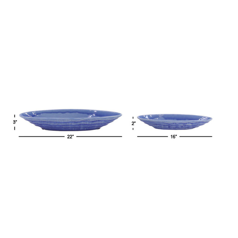 Hileman Ceramic Pot Planter, Blue