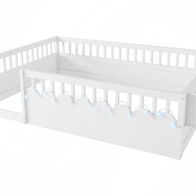 Structure de lit Montessori, Lit double, Blanc