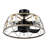 23'' Modern Crystal Flush Mount Ceiling Fan with Remote Control and Light Kit, Low-Profile Bladeless Chandelier Fan-1057806247