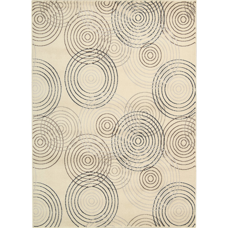Tapis ivoire Densmore, Rectangulaire 3 pi 11 po x 5 pi 3 po