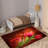Floral Printed Non Woven Soft Type Rug with Scalloped Edge Detail for Elegant Home Décor-114320778