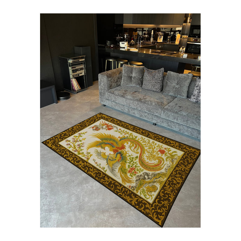 Tapis tissé à la crème Mosso, 2'4" x 3'11"