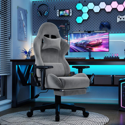 Inbox Zero Adjustable Reclining Ergonomic Swiveling PC & Racing Game Chair