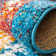 Hartell Oriental Blue/Orange/Red Area Rug