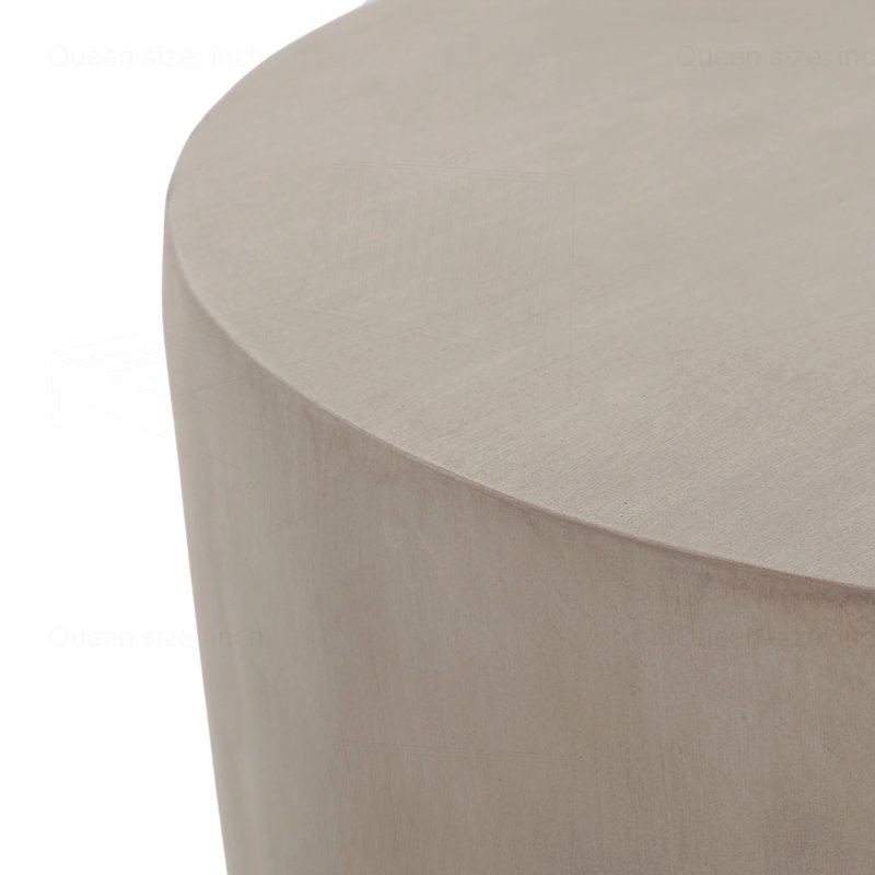 Outdoor MGO Round with U-Shape Side Table
