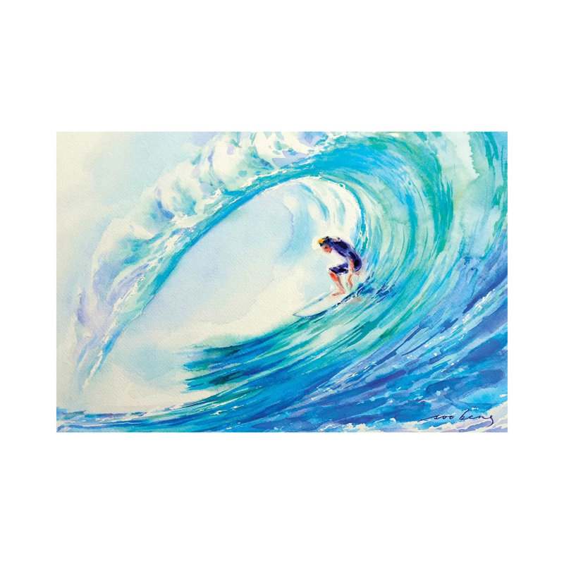 Perfect Surf by Soo Beng Lim - Wrapped Canvas Painting, 20.32 cm H x 30.48 cm W