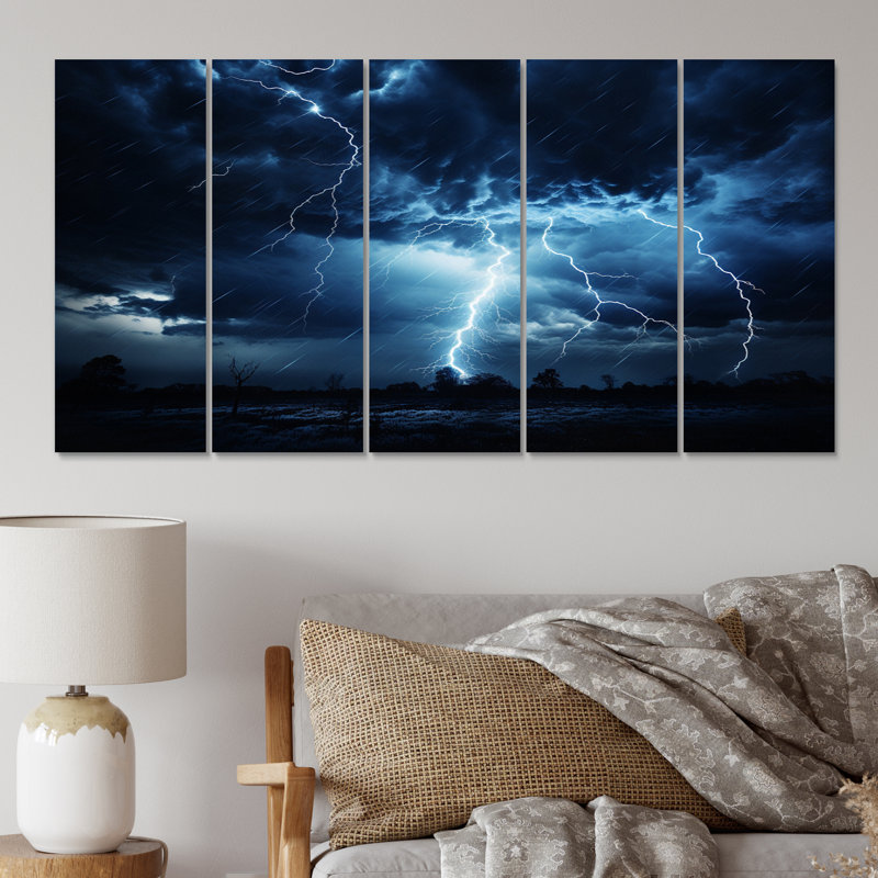 «Ethereal Lightning II» sur toile, reproduction de 5 pièces
