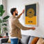 Golden Sphere Retro - Wrapped Canvas-243798033-243798248