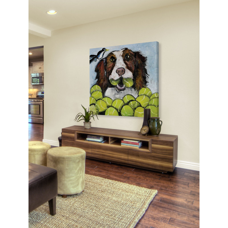 « tara aime tennis », impression sur toile tendue, H 48 po x l 48 po