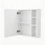 Armoire à pharmacie murale moderne avec miroir HD et tablettes ouvertes Modern