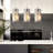 3-Light White Chrome Adjustable Iron Crystal Chandeliers