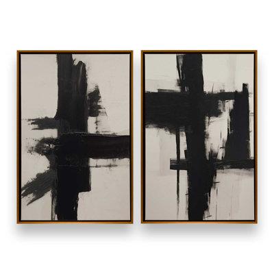 Contrast in Silence, ensemble de 2 impressions sur toile