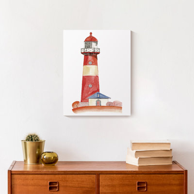 Phare rouge sur toile