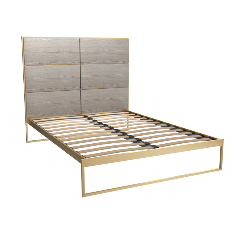 Euclid Bed, Double (4'6), Brass Brushed