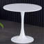 Table basse blanche de style Mid-Century et table de fabrication élégante en acier avec base solide