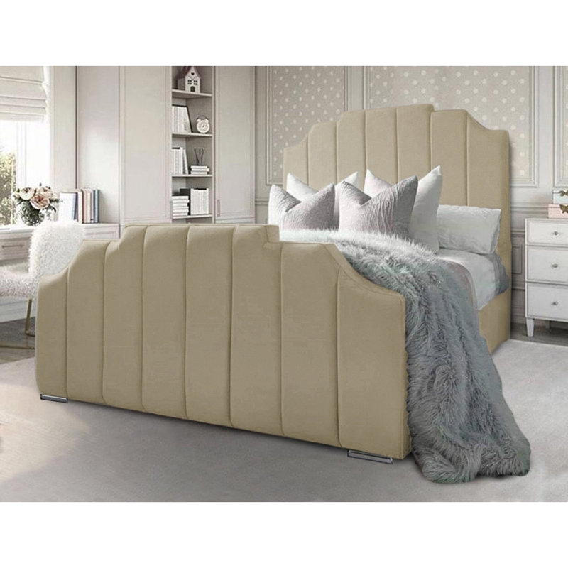 Tyrion Upholstered Bed Frame, Single (3'), Coffee