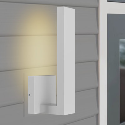 L-Shaped Outdoor Wall Sconce Light – Warm White 3000K LED, Waterproof IP54, Rust-Resistant, Energy-Saving Design, Easy Installation for Home & Commercial Use - Dorothia