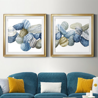 " Found Pebbles I " 2 - Pieces
