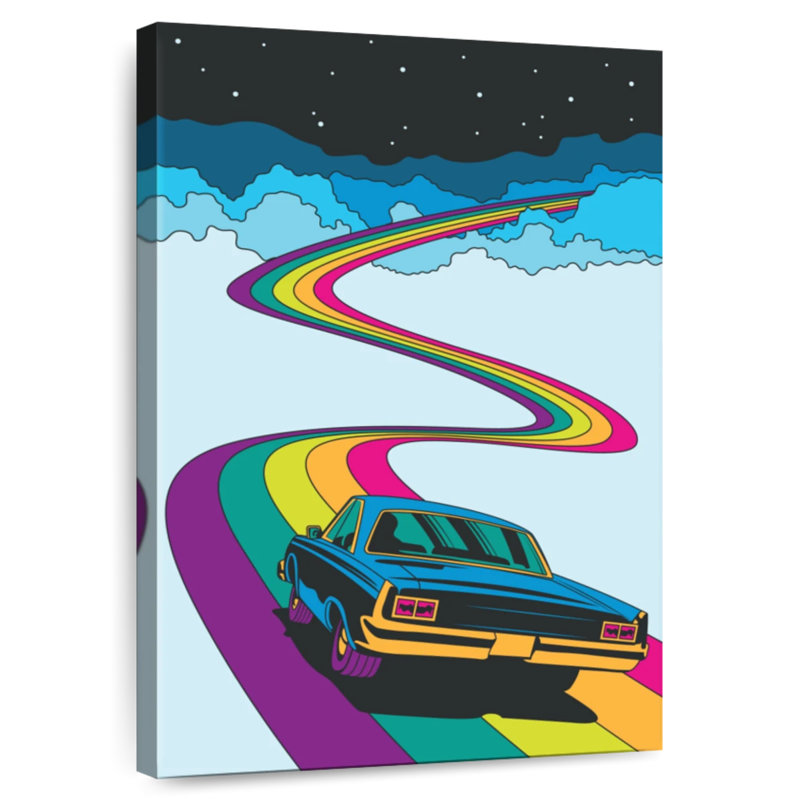 Mehar Rainbow Road Car, 24" H x 16" W