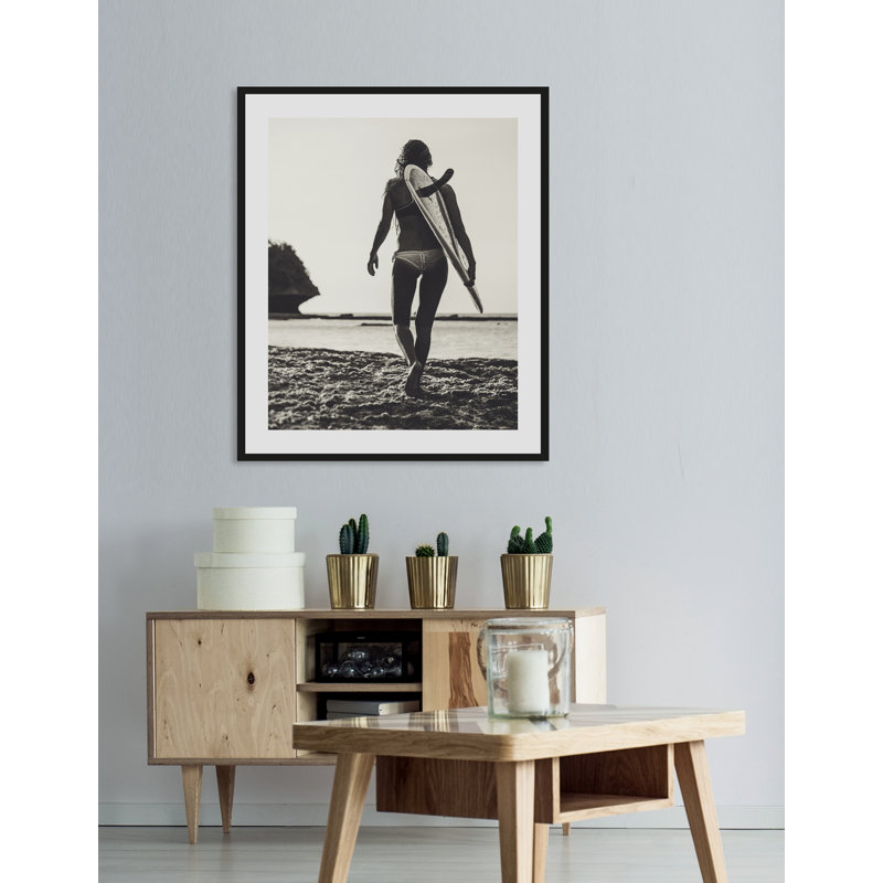 Surfer - Single Picture Frame Print, 60 cm H x 50 cm W