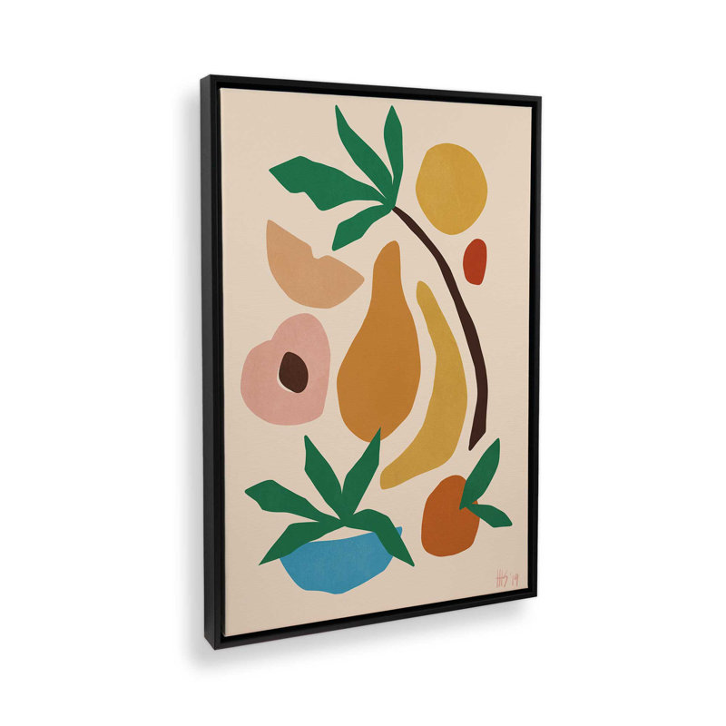 «Fruit Salad I» par Garima Dhawan, reproduction d'art, H 16 po x l 12 po, Cadre flottant, Noir