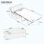 Lit simple escamotable avec repose-pieds pliant avec matelas, lit d'invité convertible, gris foncé-1203851233