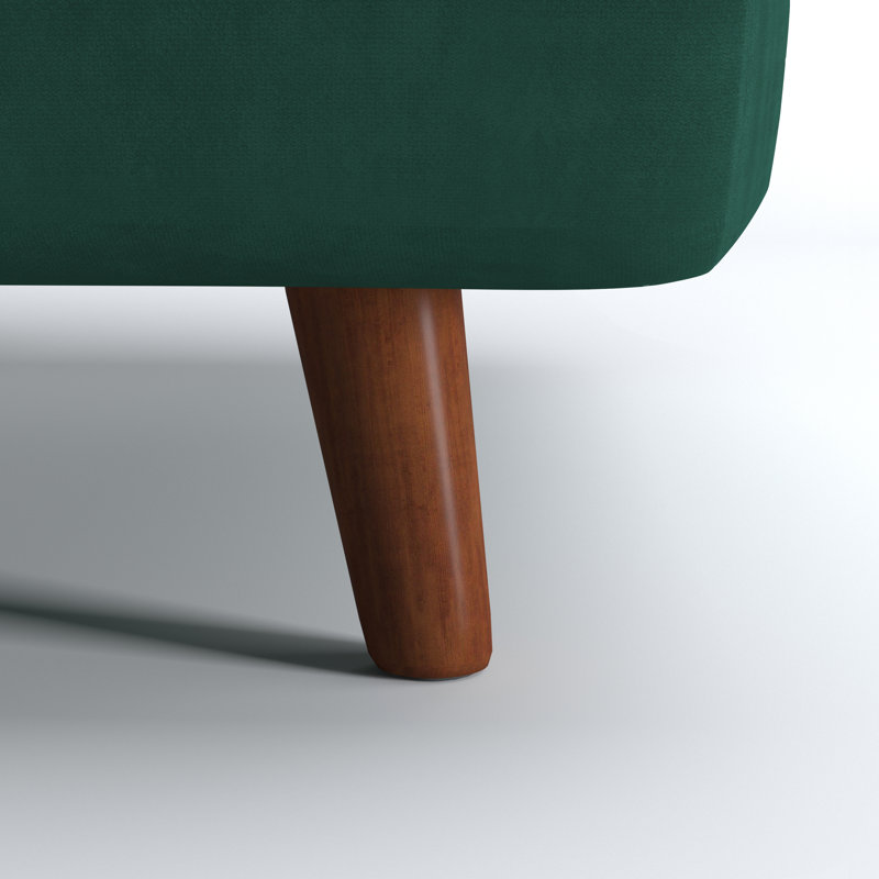Jacquelyn 32" Wide Convertible Chair, Green Velvet, 31.9"