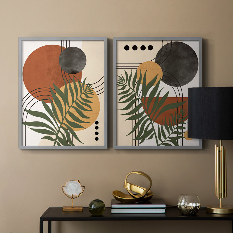 «Contemporary Palm I», reproduction encadrée de qualité supérieure - prête à être accrochée - aucun clou requis - aucun clou requis
