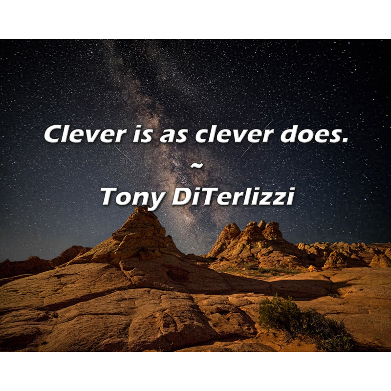 Tony DiTerlizzi Citation: Clever est aussi intelligent., H 20 po x l 24 po