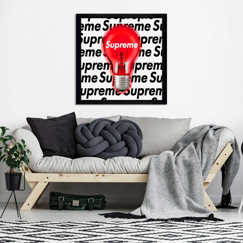 «Supreme Idea (Square)» par Jodi - impression, Cadre noir, H 37,5 po x l 37,5 po x P 1 po