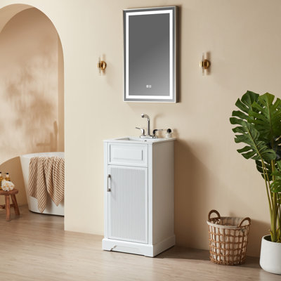 18" Fully Assembled Freestanding Bathroom Vanity Cabinet W/ Top | Gift Idea