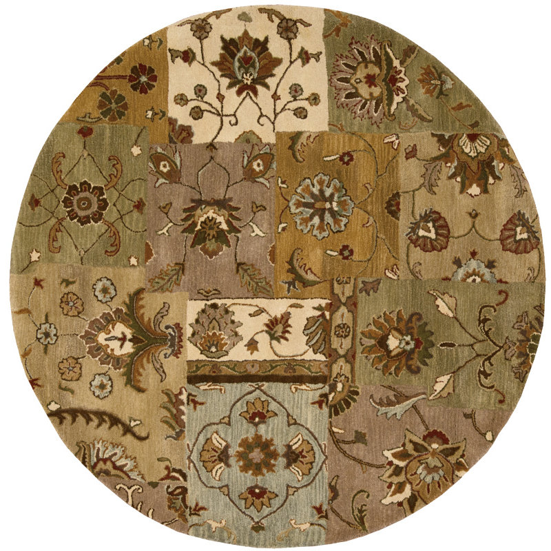 Philip Wool Floral Indoor Rug, Round 8'