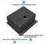 Évier de cuisine encastré 25 po x 22 po à cuve simple en acier inoxydable de calibre 16 profond Topmount-111739398