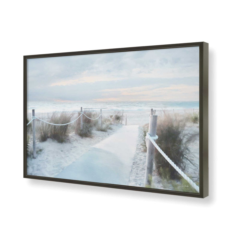 «Beach Path» par Lori Deiter, reproduction d'art, Noir, L 12 po x H 8 po, Impression encadrée