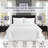 Pointehaven White Velvet Oversized Channel Quilt Set, King/California King-117339464-117339466