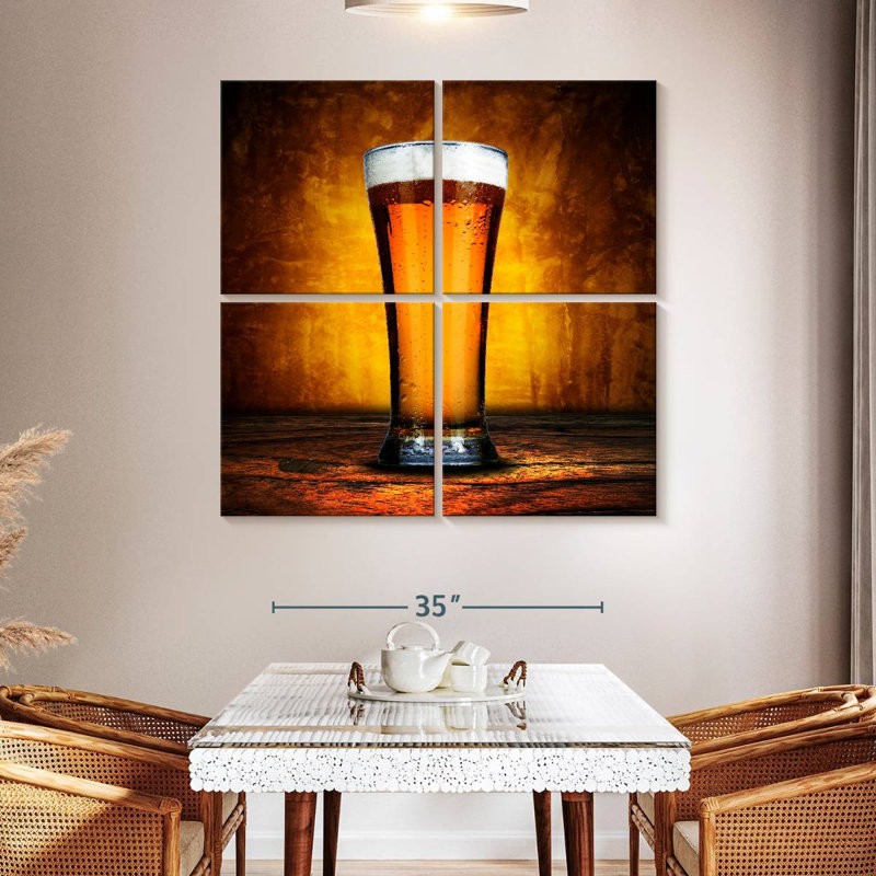 Grand verre de bière Yarlin, H 45 po x l 45 po