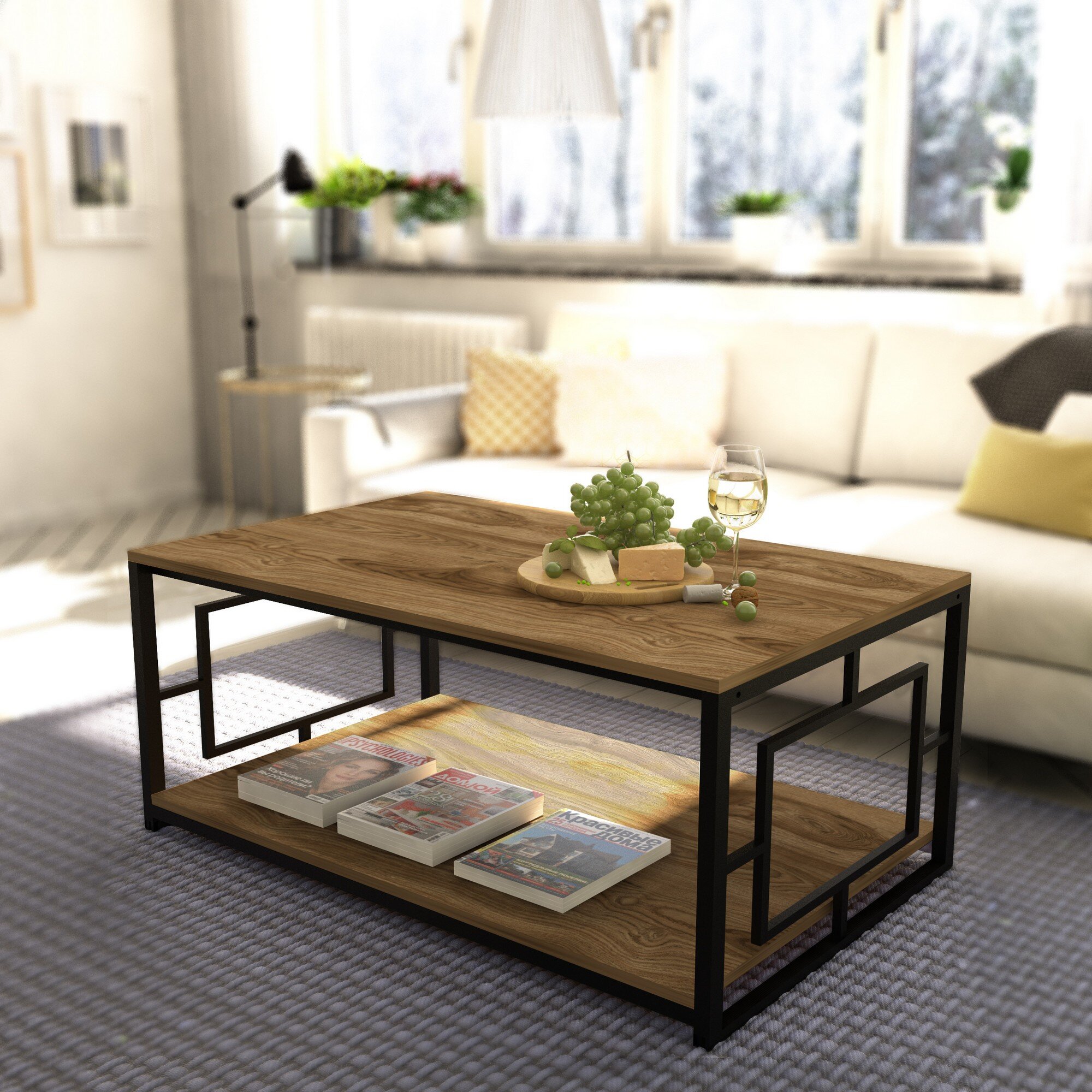 Buy Elevate Sheesham Wood Glass Top Coffee Table with Storage