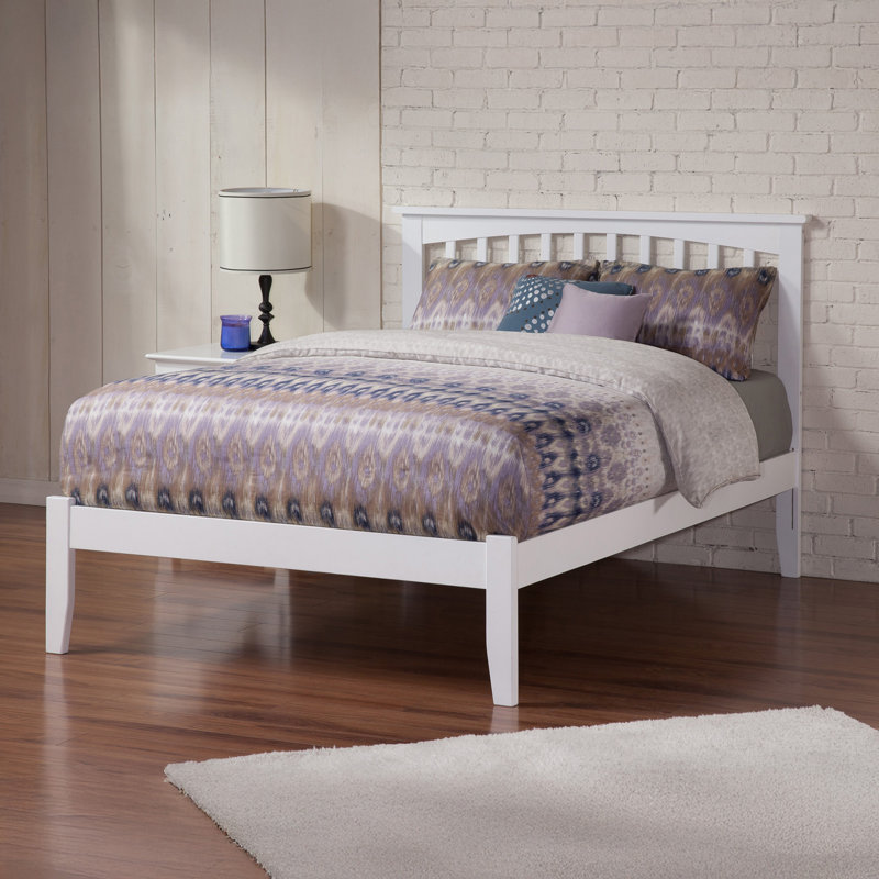 Shiloh Solid Wood Platform Bed, Full, White