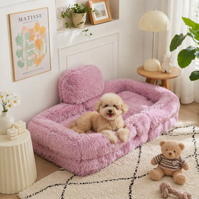 Dog Bed,Lazy Sofa,5-Position Adjustable Convertible