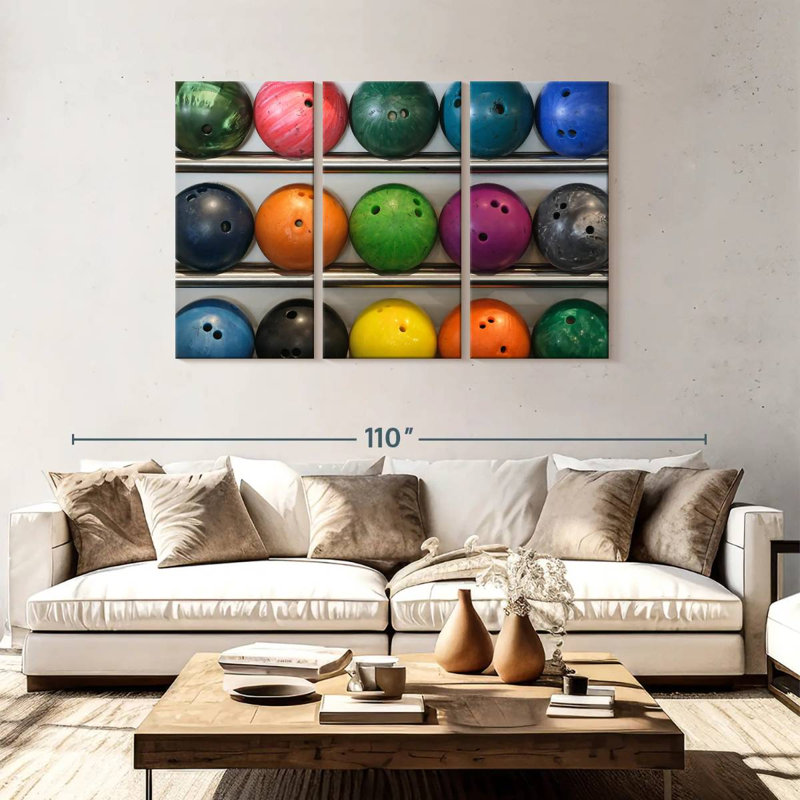Sireci Bowling Balls, 48" H x 74" W