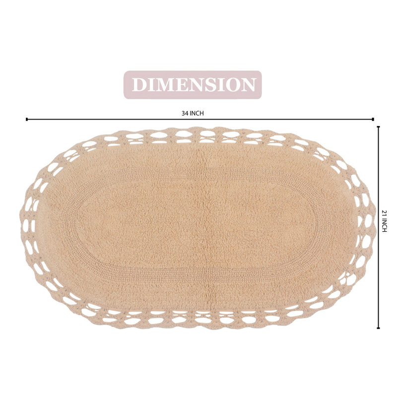 Tapis de bain doux, l 21 po x L 34 po, Lin