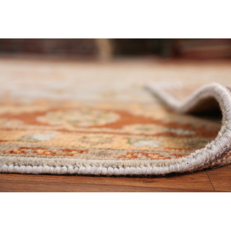 Tapis bleu clair fait à la main 9 x 12 po