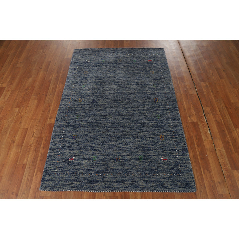 Blue Handmade Tribal Gabbeh Indian Rug 4x6