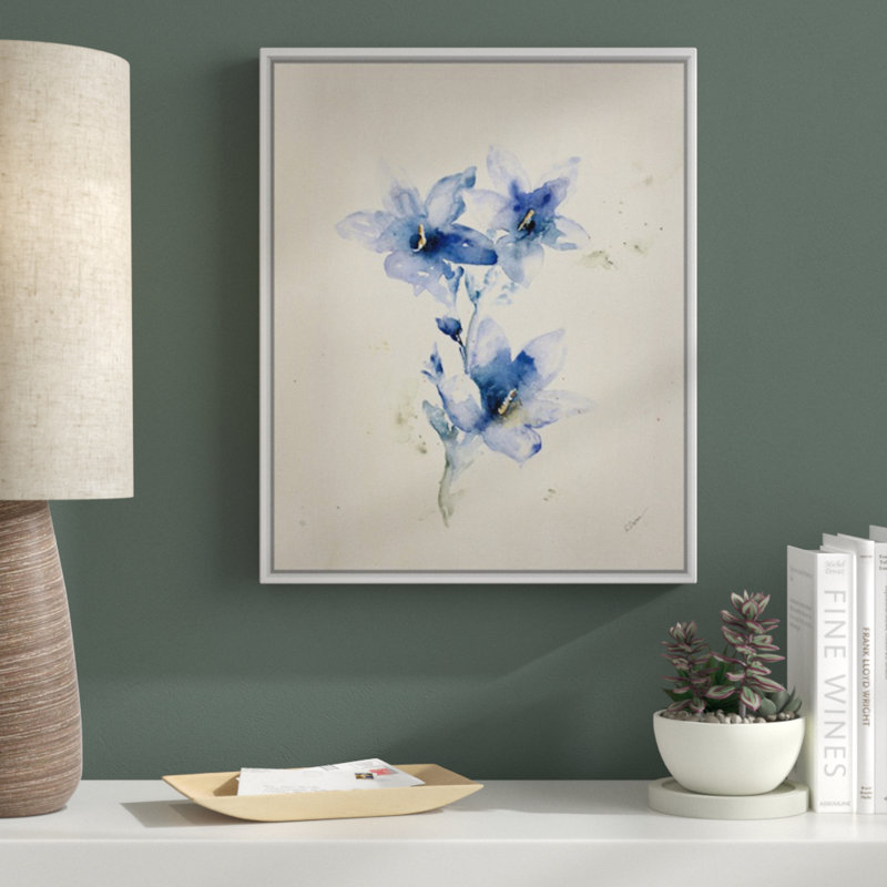 « essential to eden v », peinture sur toile, Cadre flottant blanc, H 21,7 po x l 17,7 po x p 1,75 po