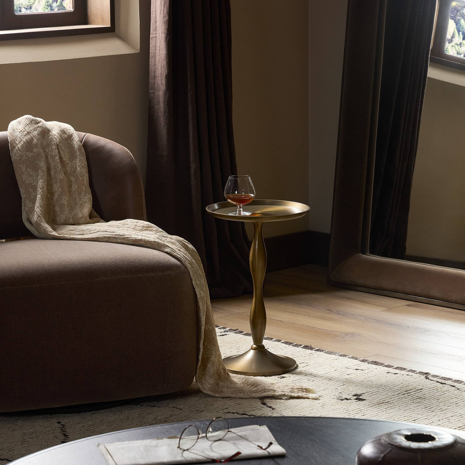 Novi End Table, Dark Aluminum