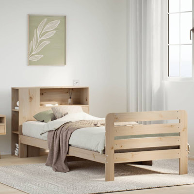 Bed Frame Without Mattress Solid Wood Pine
