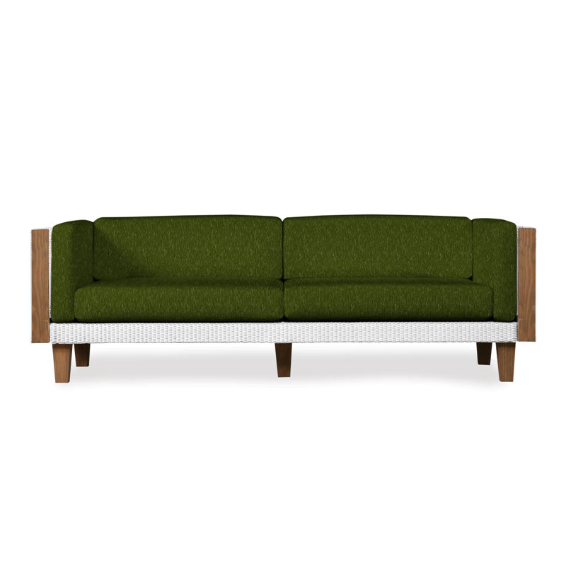 Catalina Outdoor 3 - Seat Patio Sofa, White, Serene Spa